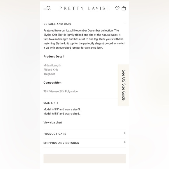 Blythe maxi skirt Pretty Lavish - Picture 3 of 6